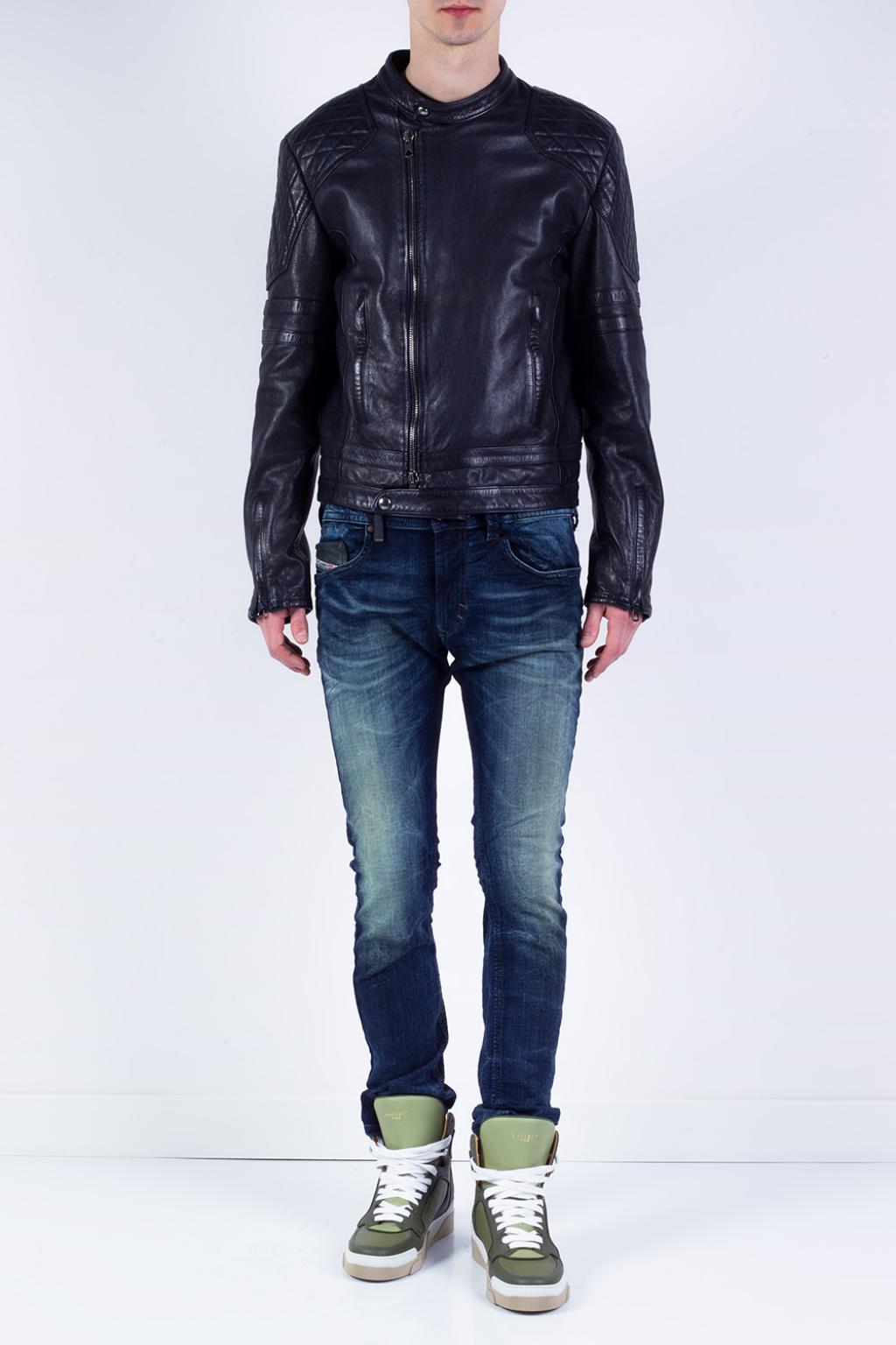 Black Leather Jacket Diesel Black Gold - Vitkac Canada